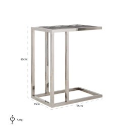 Richmond Interiors RICHMOND stolik boczny BLACKBONE SILVER
