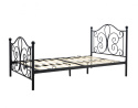 ŁÓŻKO METALOWE PANAMA 120 cm CZARNE HALMAR do sypialni pokoju młodzieżowego stal malowana proszkowo - do materaca 120 x 200 cm ŁÓŻKO METALOWE PANAMA 120 cm CZARNE HALMAR do sypialni pokoju młodzieżowego stal malowana proszkowo - do materaca 120 x 200 cm