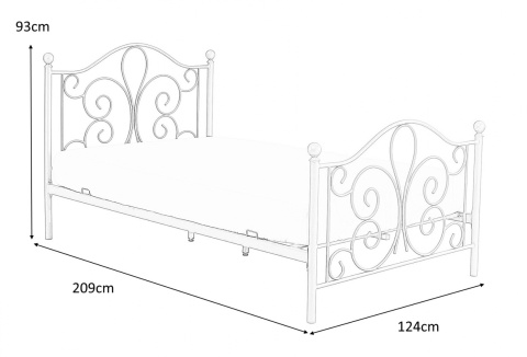 ŁÓŻKO METALOWE PANAMA 120 cm CZARNE HALMAR do sypialni pokoju młodzieżowego stal malowana proszkowo - do materaca 120 x 200 cm ŁÓŻKO METALOWE PANAMA 120 cm CZARNE HALMAR do sypialni pokoju młodzieżowego stal malowana proszkowo - do materaca 120 x 200 cm