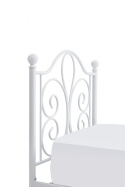 HALMAR łóżko PANAMA 90 cm metalowe białe - stal malowana proszkowo - do sypialni, pokoju młodziezowego - stal malowana proszkowo