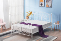 HALMAR łóżko PANAMA 90 cm metalowe białe - stal malowana proszkowo - do sypialni, pokoju młodziezowego - stal malowana proszkowo