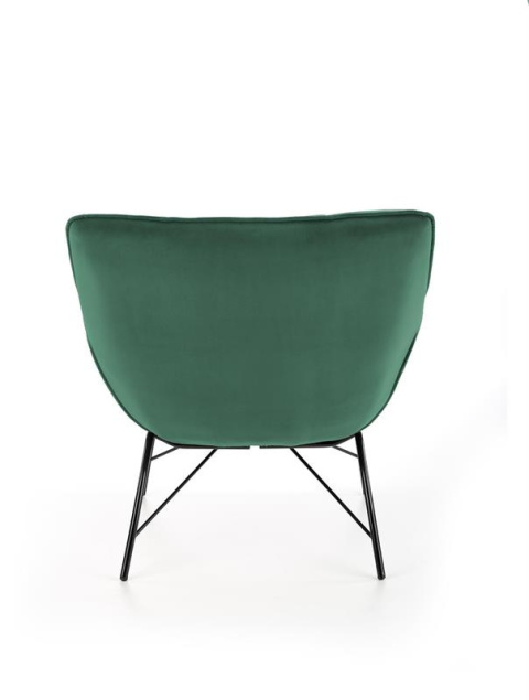 Halmar BELTON fotel wypoczynkowy ciemny zielony materiał: tkanina velvet / stal malowana Halmar BELTON fotel wypoczynkowy ciemny zielony materiał: tkanina velvet / stal malowana