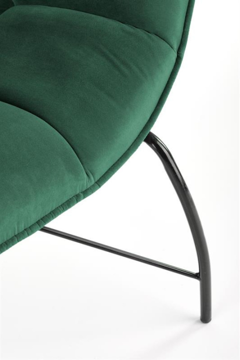 Halmar BELTON fotel wypoczynkowy ciemny zielony materiał: tkanina velvet / stal malowana Halmar BELTON fotel wypoczynkowy ciemny zielony materiał: tkanina velvet / stal malowana