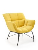 Halmar BELTON fotel wypoczynkowy żółty materiał: tkanina velvet / stal malowana Halmar BELTON fotel wypoczynkowy żółty materiał: tkanina velvet / stal malowana