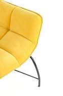 Halmar BELTON fotel wypoczynkowy żółty materiał: tkanina velvet / stal malowana Halmar BELTON fotel wypoczynkowy żółty materiał: tkanina velvet / stal malowana
