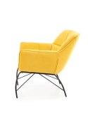 Halmar BELTON fotel wypoczynkowy żółty materiał: tkanina velvet / stal malowana Halmar BELTON fotel wypoczynkowy żółty materiał: tkanina velvet / stal malowana