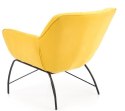 Halmar BELTON fotel wypoczynkowy żółty materiał: tkanina velvet / stal malowana Halmar BELTON fotel wypoczynkowy żółty materiał: tkanina velvet / stal malowana