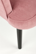 Halmar DELGADO fotel wypoczynkowy różowy (BLUEVEL #52) materiał: tkanina velvet / drewno