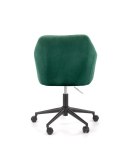 Halmar FRESCO fotel obrotowy młodzieżowy do biurka, biura ciemny zielony velvet