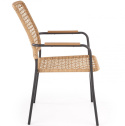 Halmar K457 krzesło ogrodowe, tarasowe, materiał: rattan syntetyczny kolor naturalny / stal Halmar K457 krzesło ogrodowe, tarasowe, materiał: rattan syntetyczny kolor naturalny / stal