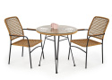 Halmar K457 krzesło ogrodowe, tarasowe, materiał: rattan syntetyczny kolor naturalny / stal