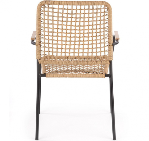 Halmar K457 krzesło ogrodowe, tarasowe, materiał: rattan syntetyczny kolor naturalny / stal Halmar K457 krzesło ogrodowe, tarasowe, materiał: rattan syntetyczny kolor naturalny / stal