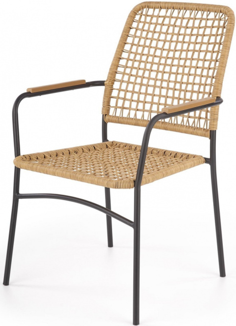 Halmar K457 krzesło ogrodowe, tarasowe, materiał: rattan syntetyczny kolor naturalny / stal Halmar K457 krzesło ogrodowe, tarasowe, materiał: rattan syntetyczny kolor naturalny / stal