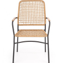 Halmar K457 krzesło ogrodowe, tarasowe, materiał: rattan syntetyczny kolor naturalny / stal Halmar K457 krzesło ogrodowe, tarasowe, materiał: rattan syntetyczny kolor naturalny / stal