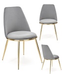 Halmar K460 krzesło do jadalni popiel, materiał: tkanina - velvet / stal Halmar K460 krzesło do jadalni popiel, materiał: tkanina - velvet / stal