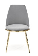 Halmar K460 krzesło do jadalni popiel, materiał: tkanina - velvet / stal Halmar K460 krzesło do jadalni popiel, materiał: tkanina - velvet / stal