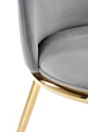 Halmar K460 krzesło do jadalni popiel, materiał: tkanina - velvet / stal Halmar K460 krzesło do jadalni popiel, materiał: tkanina - velvet / stal