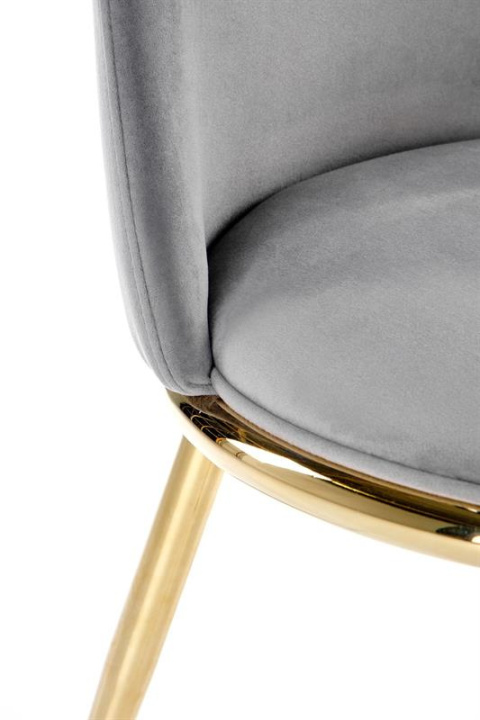 Halmar K460 krzesło do jadalni popiel, materiał: tkanina - velvet / stal Halmar K460 krzesło do jadalni popiel, materiał: tkanina - velvet / stal