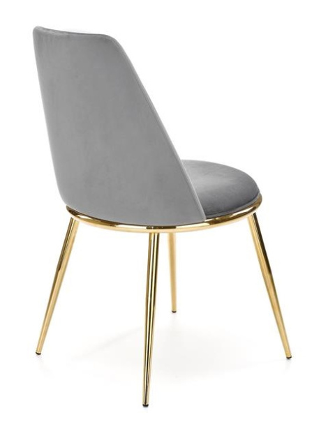 Halmar K460 krzesło do jadalni popiel, materiał: tkanina - velvet / stal Halmar K460 krzesło do jadalni popiel, materiał: tkanina - velvet / stal