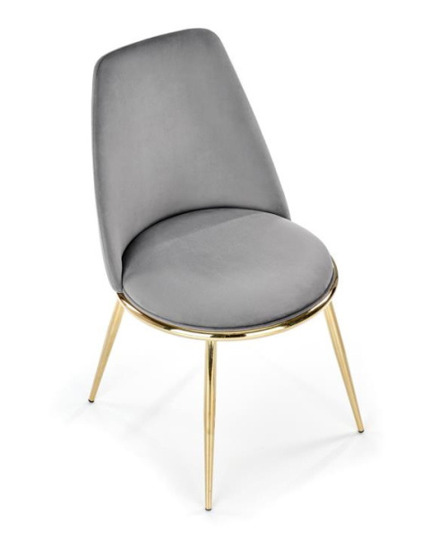 Halmar K460 krzesło do jadalni popiel, materiał: tkanina - velvet / stal Halmar K460 krzesło do jadalni popiel, materiał: tkanina - velvet / stal
