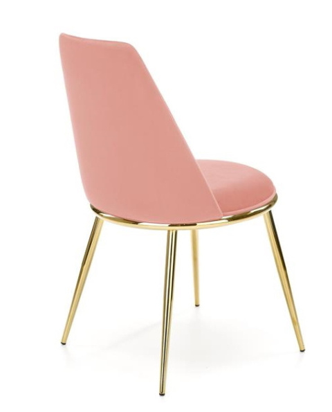 Halmar K460 krzesło do jadalni różowy, materiał: tkanina - velvet / stal Halmar K460 krzesło do jadalni różowy, materiał: tkanina - velvet / stal