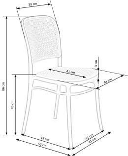 Halmar K483 krzesło do jadalni naturalny/czarny materiał: polipropylen sztaplowanie