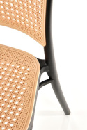 Halmar K483 krzesło do jadalni naturalny/czarny materiał: polipropylen sztaplowanie
