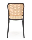 Halmar K483 krzesło do jadalni naturalny/czarny materiał: polipropylen sztaplowanie