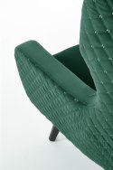 Halmar MARVEL fotel wypoczynkowy ciemny zielony / czarny materiał: tkanina / drewno lite