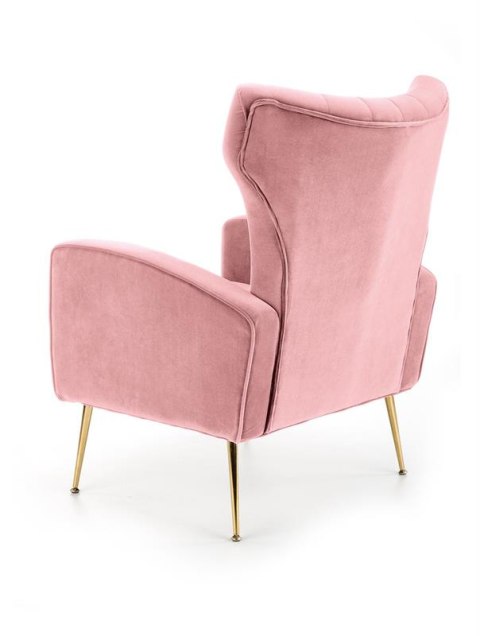 Halmar VARIO fotel wypoczynkowy różowy tkanina velvet / stal chromowana Halmar VARIO fotel wypoczynkowy różowy tkanina velvet / stal chromowana