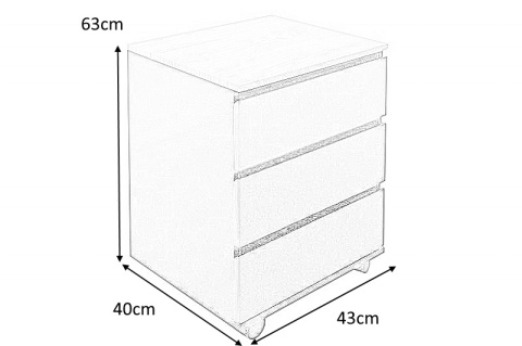 Invicta Interior INVICTA Kontenerek pod biurko BIG DEAL - czarny MDF lakierowany wysoki połysk, dąb fornir na kółkach z blokadą Invicta Interior INVICTA Kontenerek pod biurko BIG DEAL - czarny MDF lakierowany wysoki połysk, dąb fornir na kółkach z blokadą