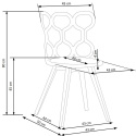 Halmar K308 krzesło do jadalni popiel / czarny materiał: polipropylen, drewno lite, tkanina