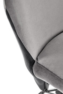 Halmar K485 krzesło do jadalni popiel - tapicerowane szare velvet - nogi stal malowana proszkowo Halmar K485 krzesło do jadalni popiel - tapicerowane szare velvet - nogi stal malowana proszkowo