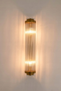 King Home Kinkiet Lampa ścienna COLUMN złoty - stal szczotkowana, klosze szkło do domu restauracji hotelu King Home Kinkiet Lampa ścienna COLUMN złoty - stal szczotkowana, klosze szkło do domu restauracji hotelu