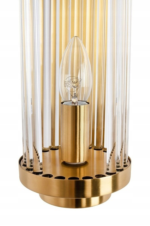 King Home Kinkiet Lampa ścienna COLUMN złoty - stal szczotkowana, klosze szkło do domu restauracji hotelu King Home Kinkiet Lampa ścienna COLUMN złoty - stal szczotkowana, klosze szkło do domu restauracji hotelu