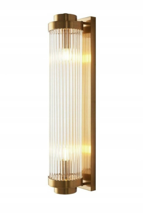 King Home Kinkiet Lampa ścienna COLUMN złoty - stal szczotkowana, klosze szkło do domu restauracji hotelu King Home Kinkiet Lampa ścienna COLUMN złoty - stal szczotkowana, klosze szkło do domu restauracji hotelu