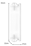 King Home Kinkiet Lampa ścienna COLUMN złoty - stal szczotkowana, klosze szkło do domu restauracji hotelu King Home Kinkiet Lampa ścienna COLUMN złoty - stal szczotkowana, klosze szkło do domu restauracji hotelu