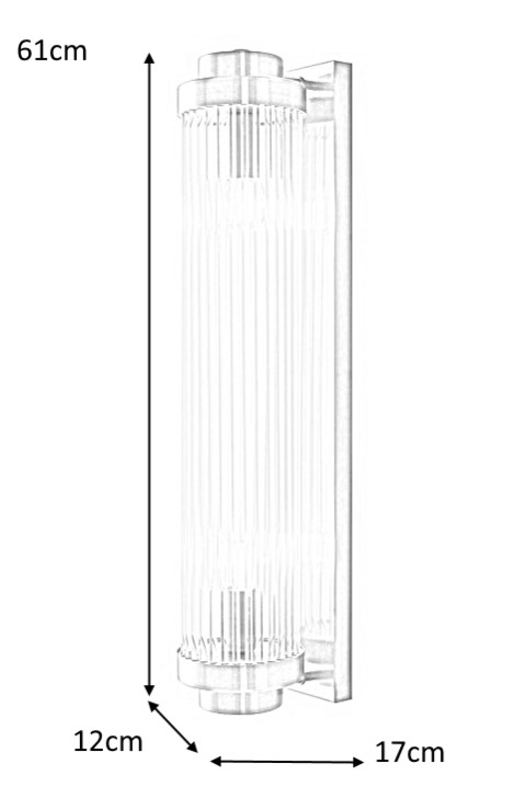 King Home Kinkiet Lampa ścienna COLUMN złoty - stal szczotkowana, klosze szkło do domu restauracji hotelu King Home Kinkiet Lampa ścienna COLUMN złoty - stal szczotkowana, klosze szkło do domu restauracji hotelu