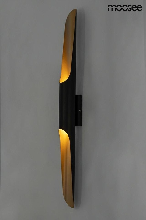 KINKIET LAMPA ścienna CONTEO WALL CZARNO - ZŁOTA ALUMINIUM możliwość zamontowania w poziomie 2x GU10 MOOSEE KINKIET LAMPA ścienna CONTEO WALL CZARNO - ZŁOTA ALUMINIUM możliwość zamontowania w poziomie 2x GU10 MOOSEE