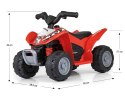 Milly Mally Pojazd na akumulator Quad Jeździk HONDA ATV Red Czerwony na licencji Hondy akumulator w zestawie światła Milly Mally Pojazd na akumulator Quad Jeździk HONDA ATV Red Czerwony na licencji Hondy akumulator w zestawie światła