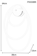 Moosee MOOSEE Kinkiet lampa ścienna LED SERPIENTE złota metal elastyczny wąż biały Moosee MOOSEE Kinkiet lampa ścienna LED SERPIENTE złota metal elastyczny wąż biały