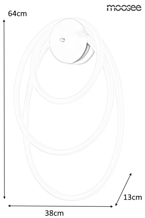 Moosee MOOSEE Kinkiet lampa ścienna LED SERPIENTE złota metal elastyczny wąż biały Moosee MOOSEE Kinkiet lampa ścienna LED SERPIENTE złota metal elastyczny wąż biały