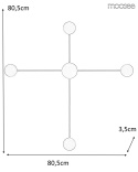 Moosee MOOSEE Kinkiet Plafon lampa ścienna LED SHADOW 4 CLOSE czarna metalowa można zamontować na suficie Moosee MOOSEE Kinkiet Plafon lampa ścienna LED SHADOW 4 CLOSE czarna metalowa można zamontować na suficie