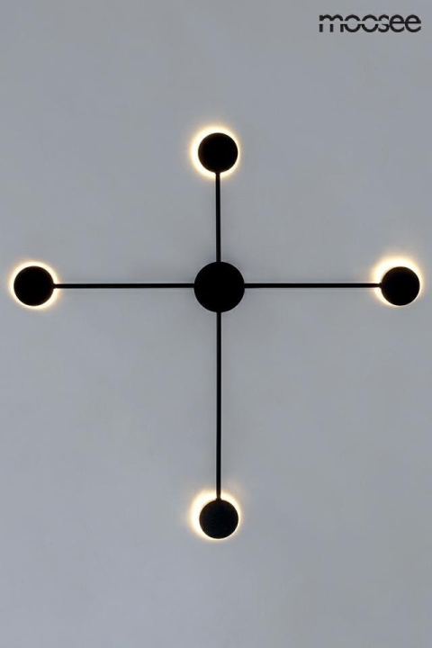 Moosee MOOSEE Kinkiet Plafon lampa ścienna LED SHADOW 4 CLOSE czarna metalowa można zamontować na suficie Moosee MOOSEE Kinkiet Plafon lampa ścienna LED SHADOW 4 CLOSE czarna metalowa można zamontować na suficie