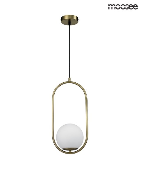 LAMPA WISZĄCA AURELIA 40 ZŁOTA E14 Moosee MOOSEE METAL KLOSZ - KULA SZKŁO BIAŁE LAMPA WISZĄCA AURELIA 40 ZŁOTA E14 Moosee MOOSEE METAL KLOSZ - KULA SZKŁO BIAŁE
