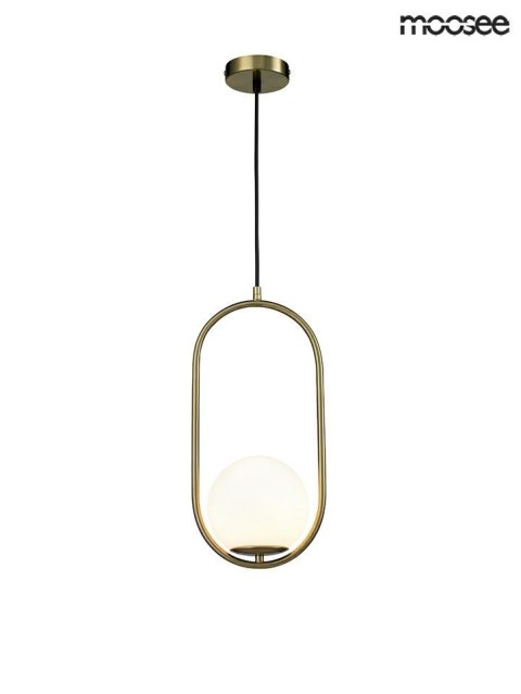 LAMPA WISZĄCA AURELIA 40 ZŁOTA E14 Moosee MOOSEE METAL KLOSZ - KULA SZKŁO BIAŁE LAMPA WISZĄCA AURELIA 40 ZŁOTA E14 Moosee MOOSEE METAL KLOSZ - KULA SZKŁO BIAŁE