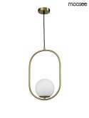 Moosee MOOSEE lampa wisząca AURELIA 50 złota metal klosz kula szklany biały E14 do salonu pokoju biura recepcji do lokalu Moosee MOOSEE lampa wisząca AURELIA 50 złota metal klosz kula szklany biały E14 do salonu pokoju biura recepcji do lokalu
