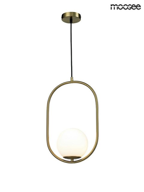 Moosee MOOSEE lampa wisząca AURELIA 50 złota metal klosz kula szklany biały E14 do salonu pokoju biura recepcji do lokalu Moosee MOOSEE lampa wisząca AURELIA 50 złota metal klosz kula szklany biały E14 do salonu pokoju biura recepcji do lokalu