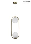 Moosee MOOSEE lampa wisząca AURELIA TWIN złota metal klosze kule szkło biały E14 do domu i do lokalu Moosee MOOSEE lampa wisząca AURELIA TWIN złota metal klosze kule szkło biały E14 do domu i do lokalu