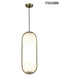 Moosee MOOSEE lampa wisząca AURELIA TWIN złota metal klosze kule szkło biały E14 do domu i do lokalu Moosee MOOSEE lampa wisząca AURELIA TWIN złota metal klosze kule szkło biały E14 do domu i do lokalu